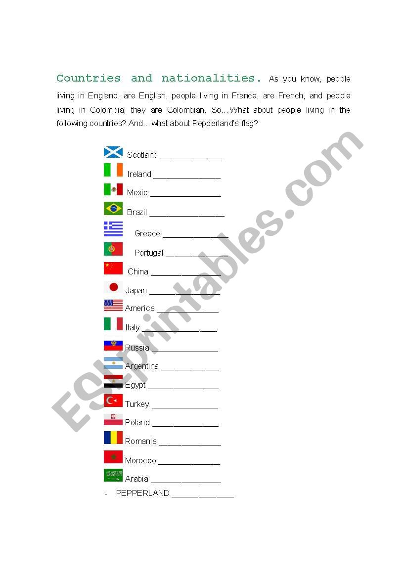 Our Flag! worksheet