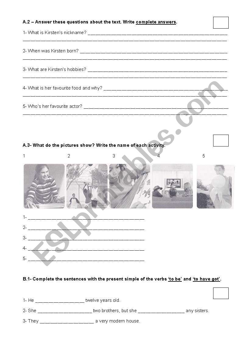 written test - page 2 worksheet