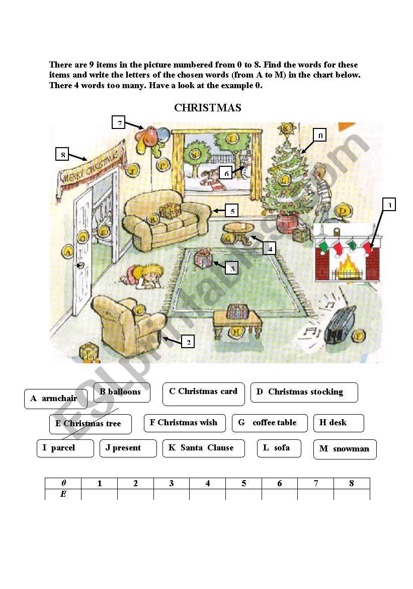 Christmas worksheet