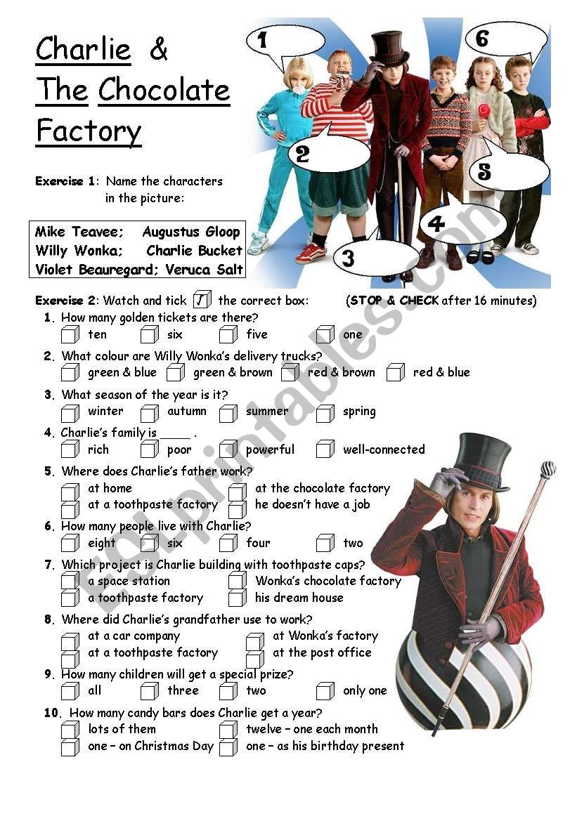 Charlie And The Chocolate Factory Free Printables Free Printable 