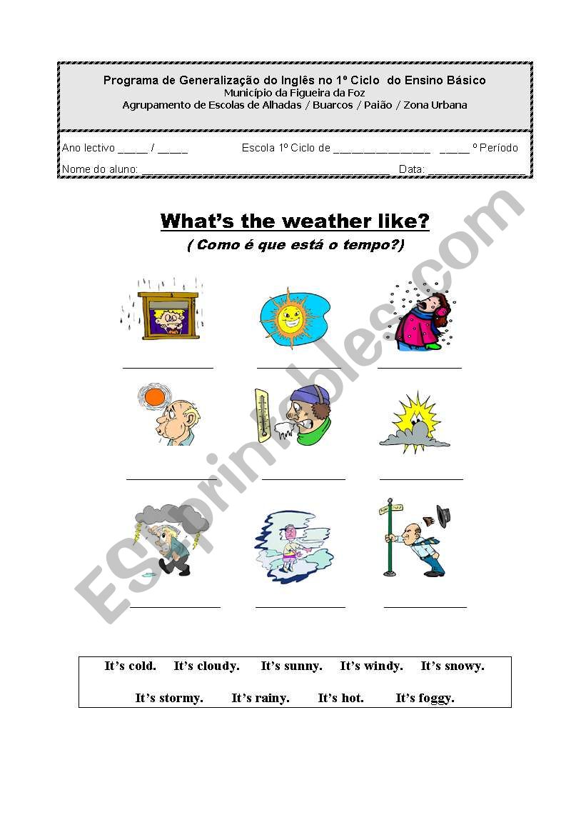 the weather worksheet