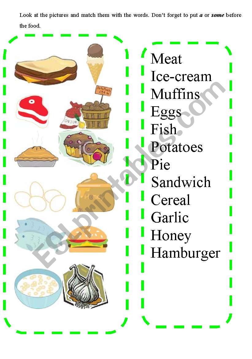 Food worksheet