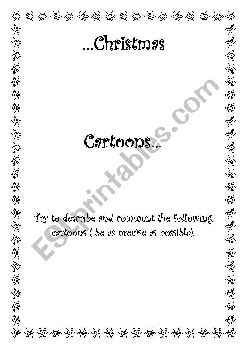 christmas cartoon worksheet