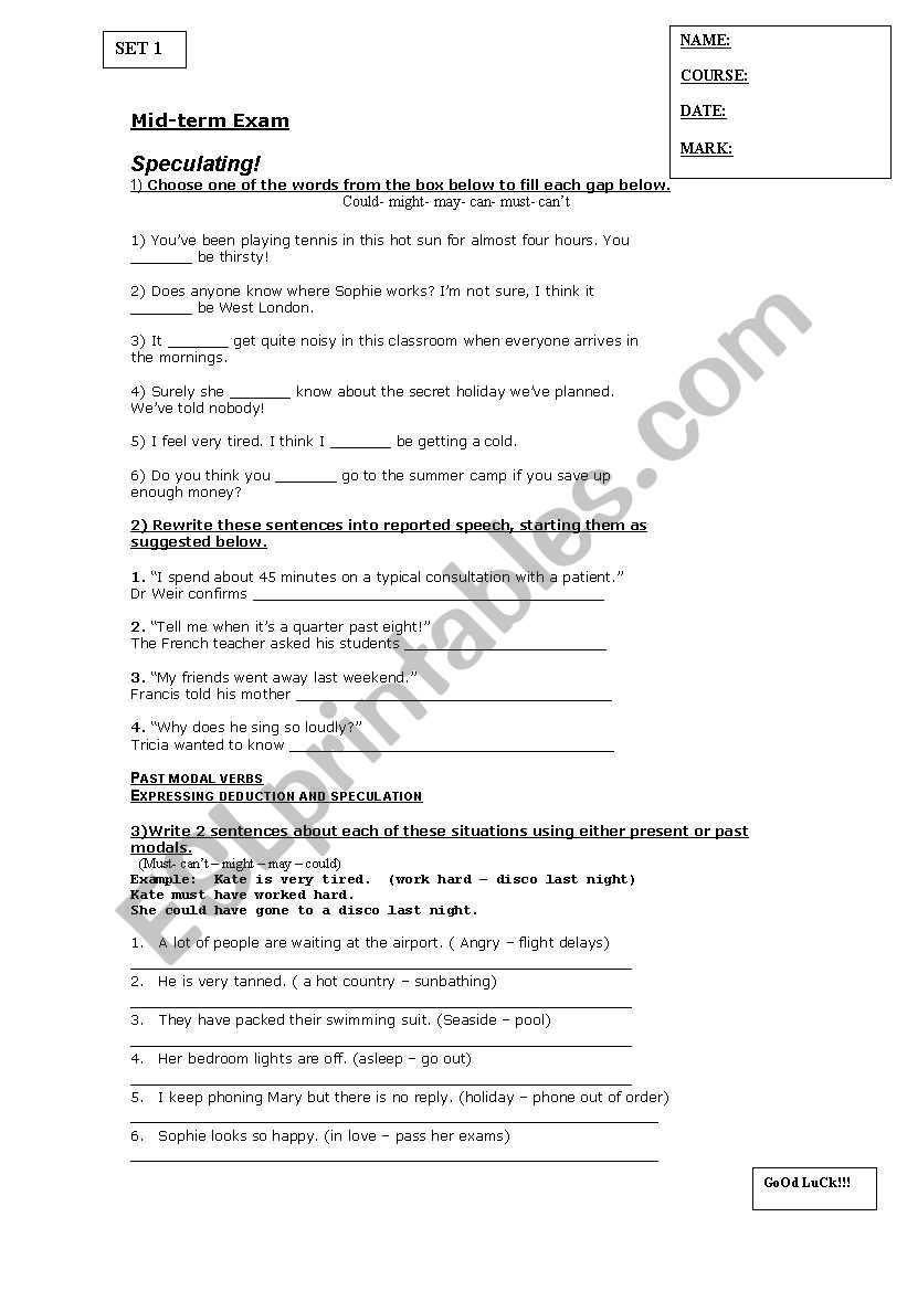 Mid-term worksheet