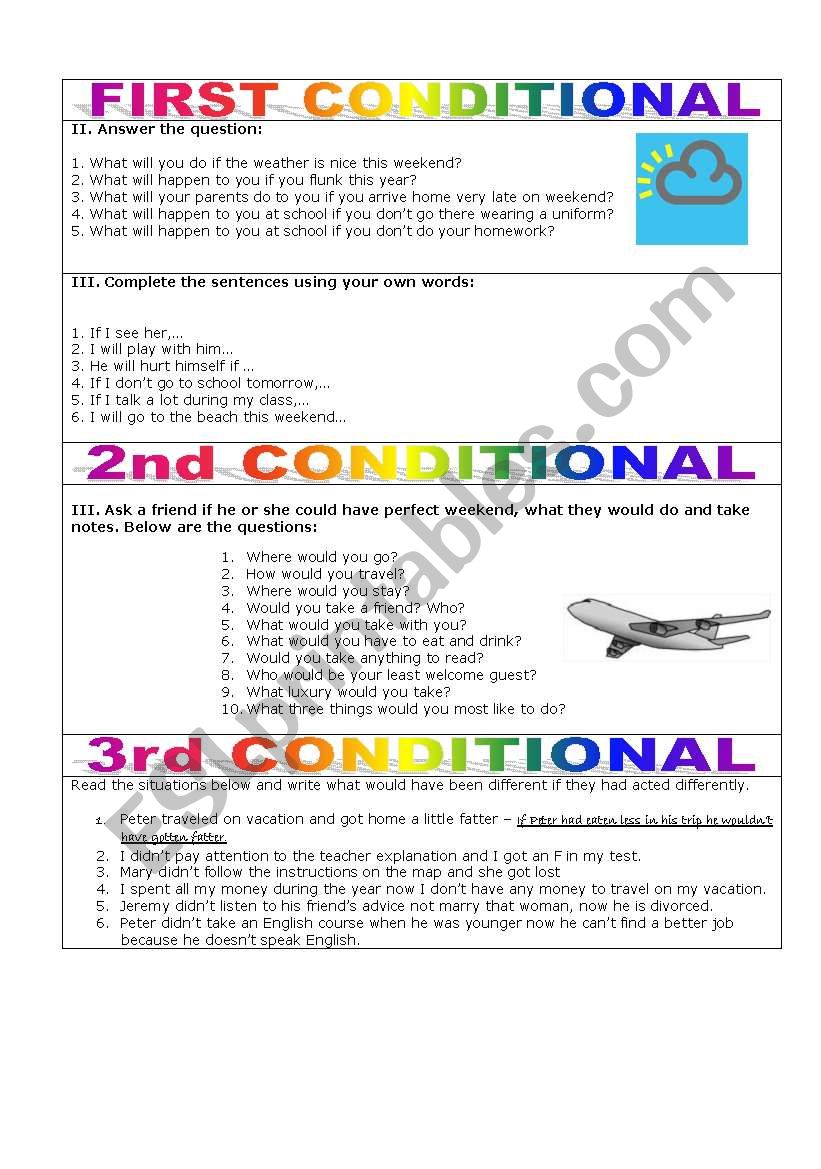 CONDITIONALS worksheet