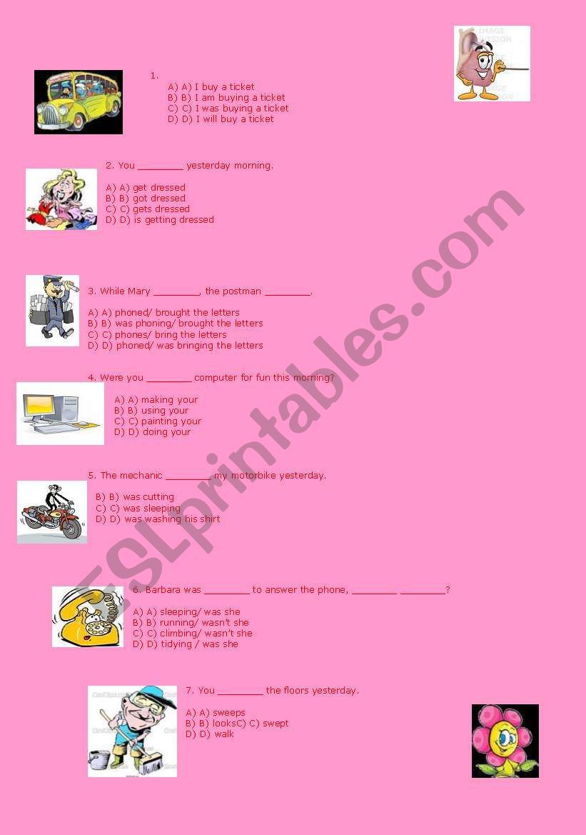 past continious-simple past tense