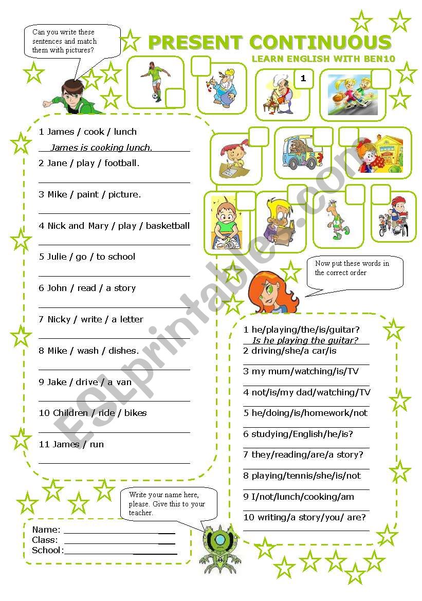 tell me why - ESL worksheet by ben 10