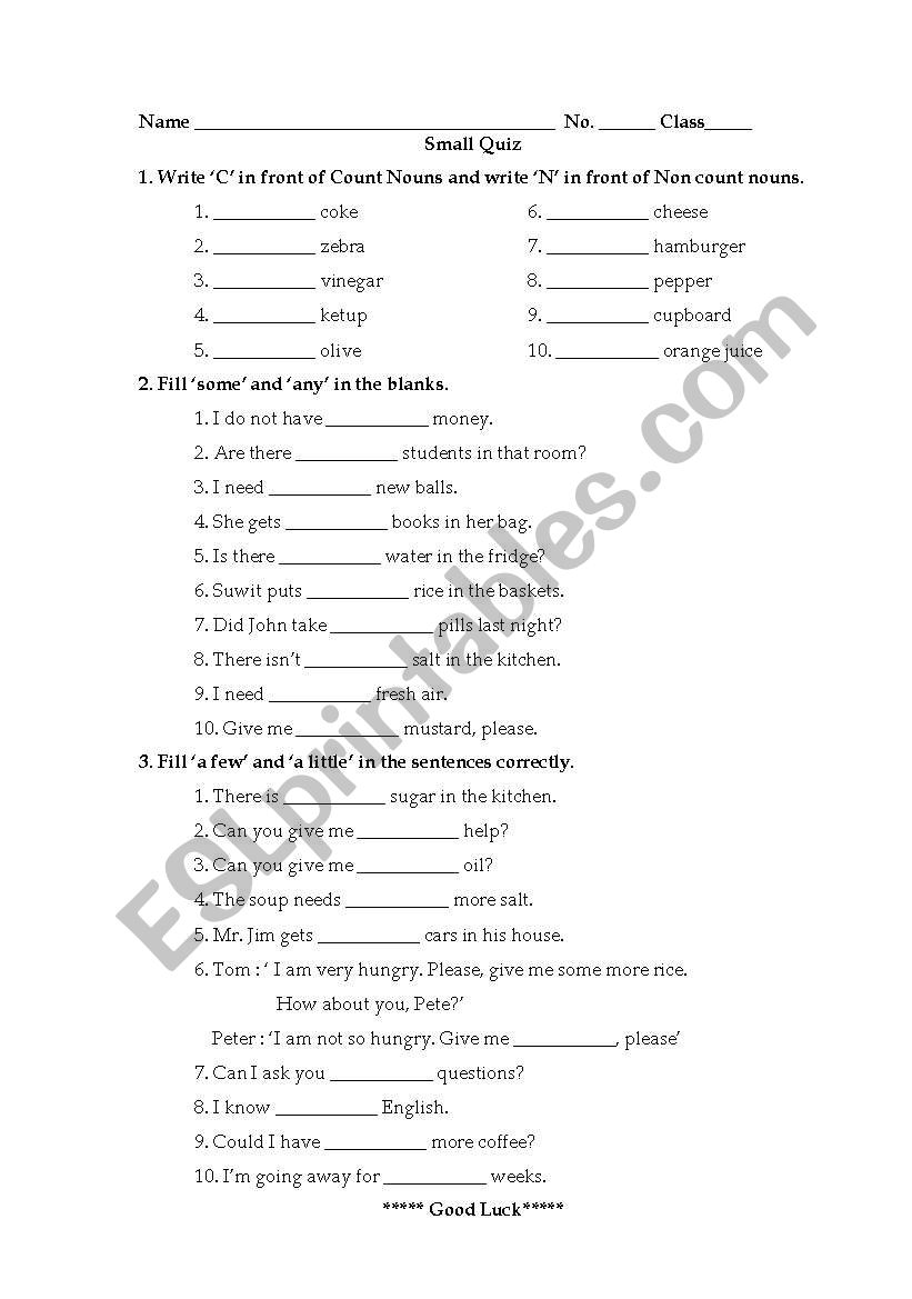 Countable noun and Uncountable noun