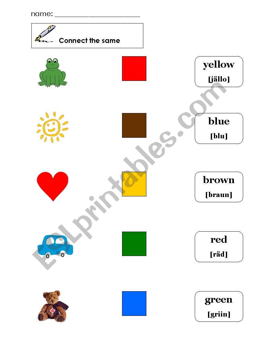 Worksheet about colours  worksheet