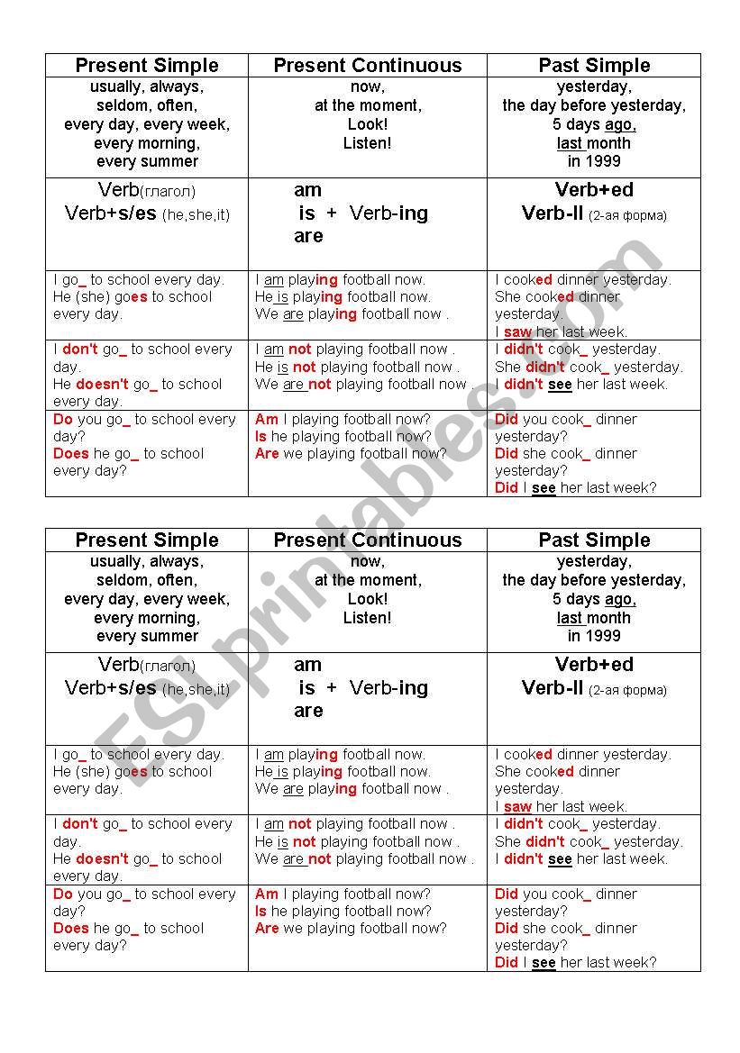 Table. worksheet