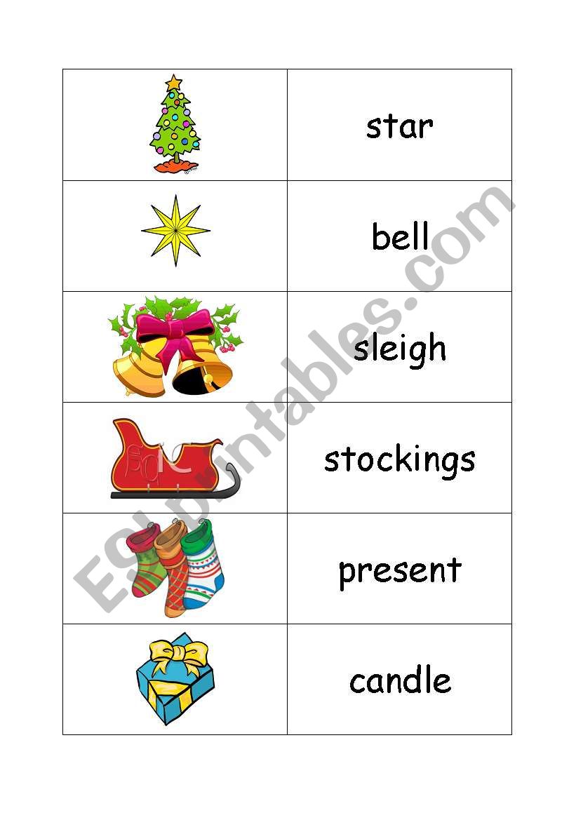 christmas domino worksheet