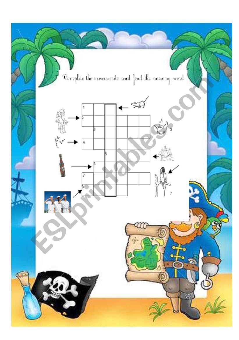 pirate´s crosswords - ESL worksheet by gio.luppi