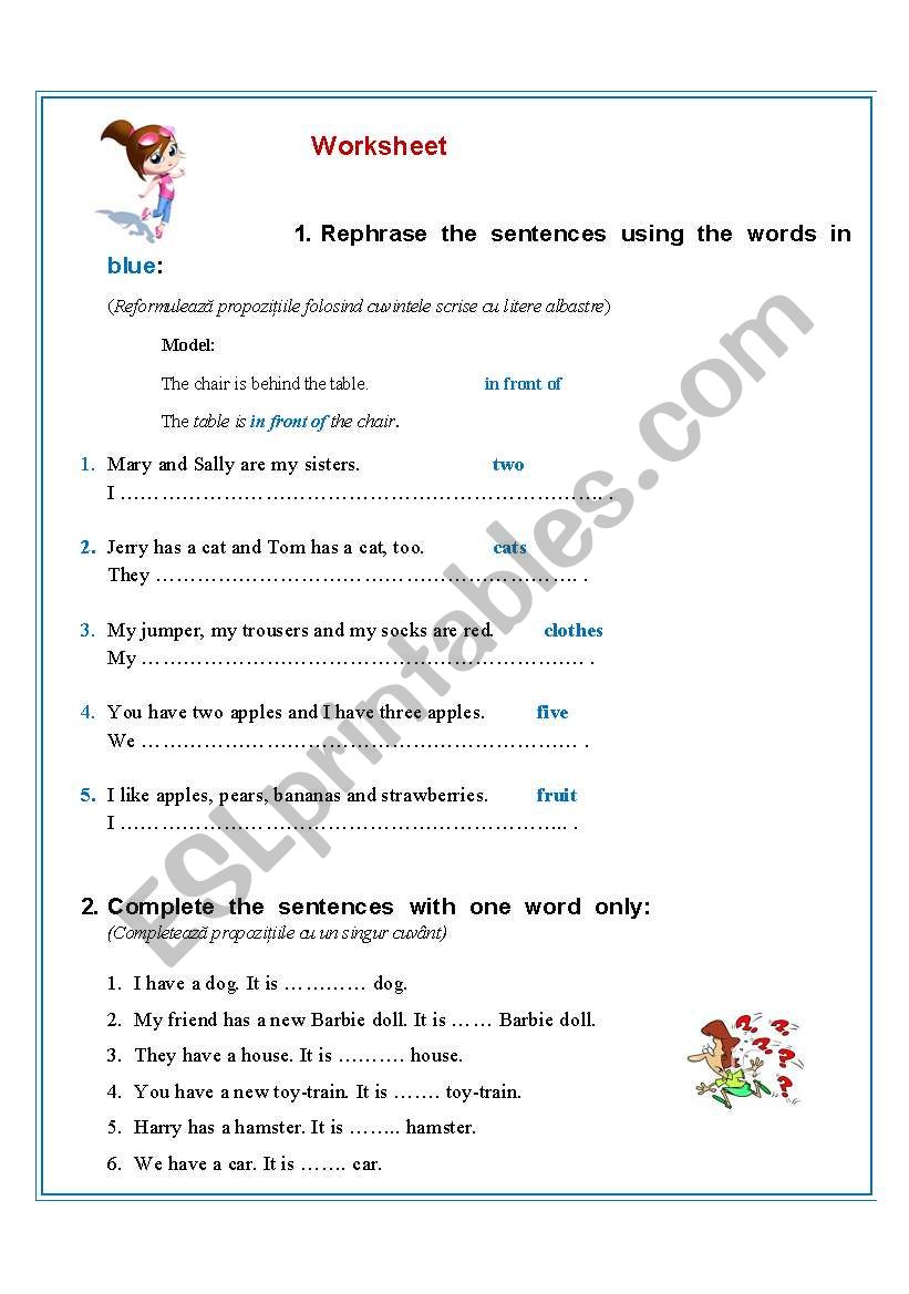 worksheet worksheet