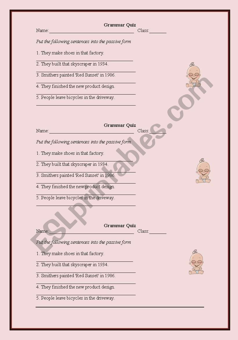 grammae quiz worksheet