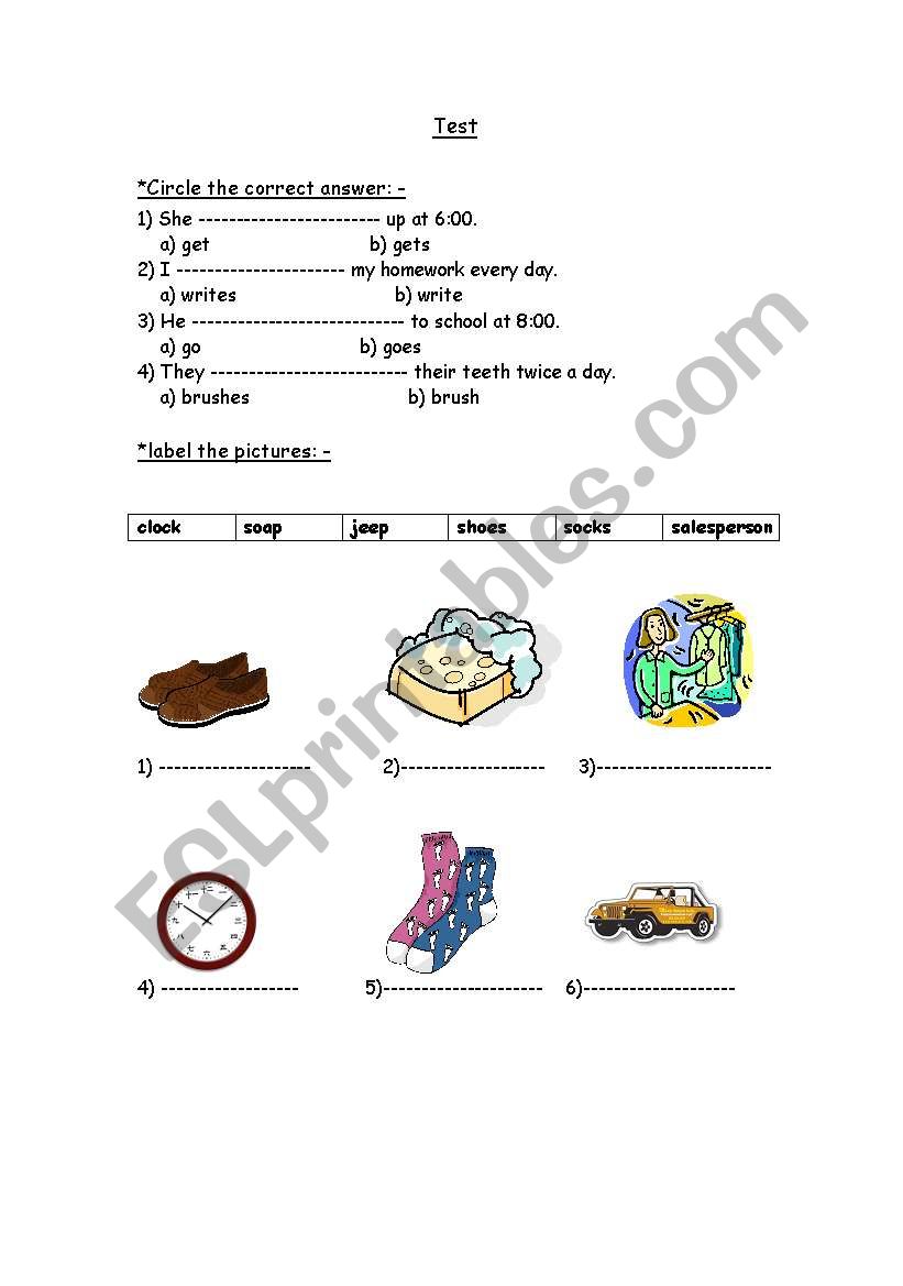 Test worksheet