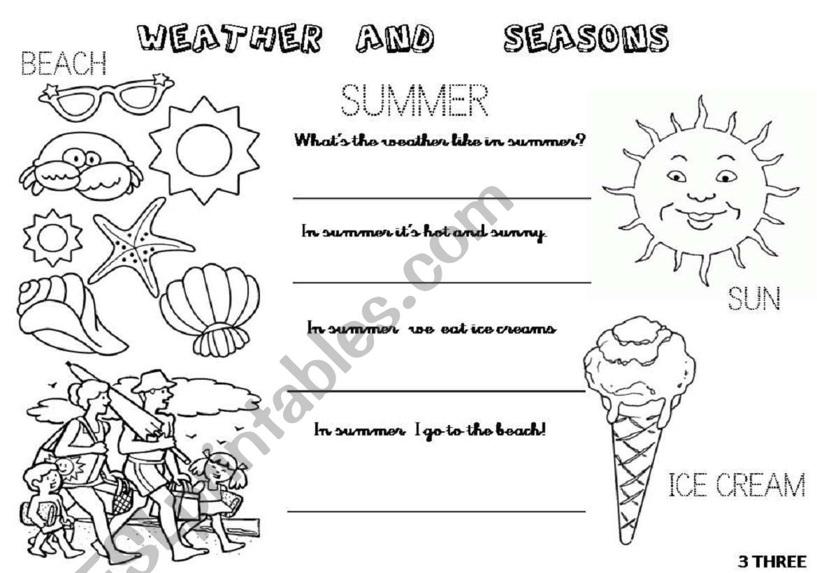 what s the weather like in spring and in summer 2 worksheets 2 4 esl worksheet by inrode