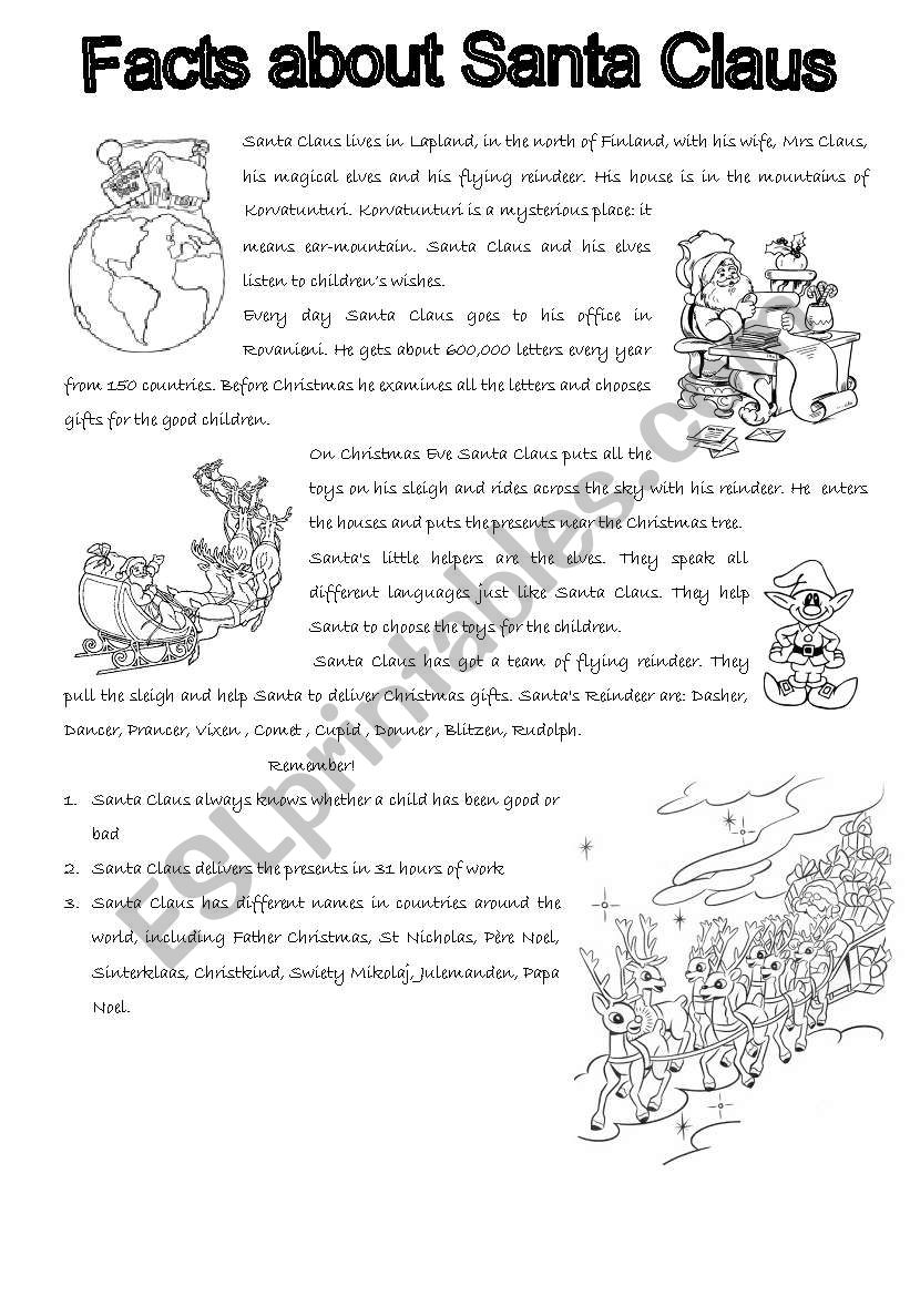 facts about santa claus_black and white version