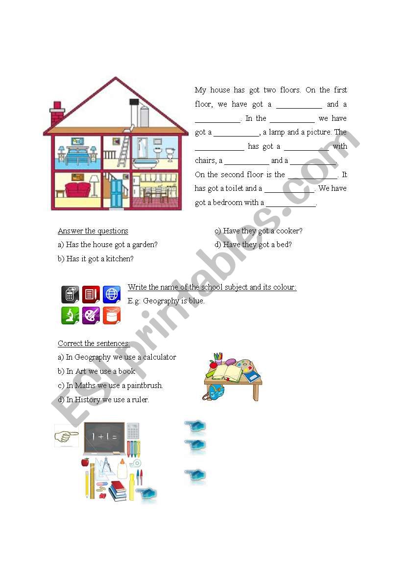 parts-of-the-house-classroom-objects-esl-worksheet-by-rainstorm79