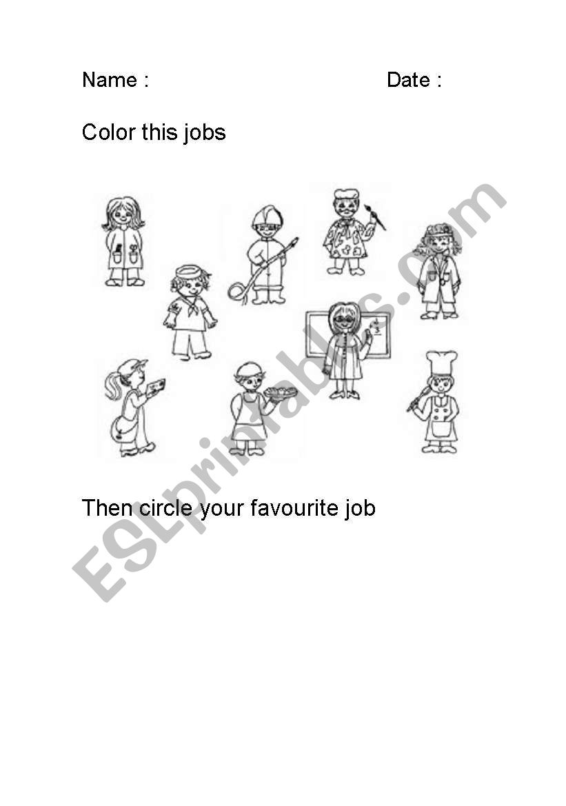 jobs worksheet