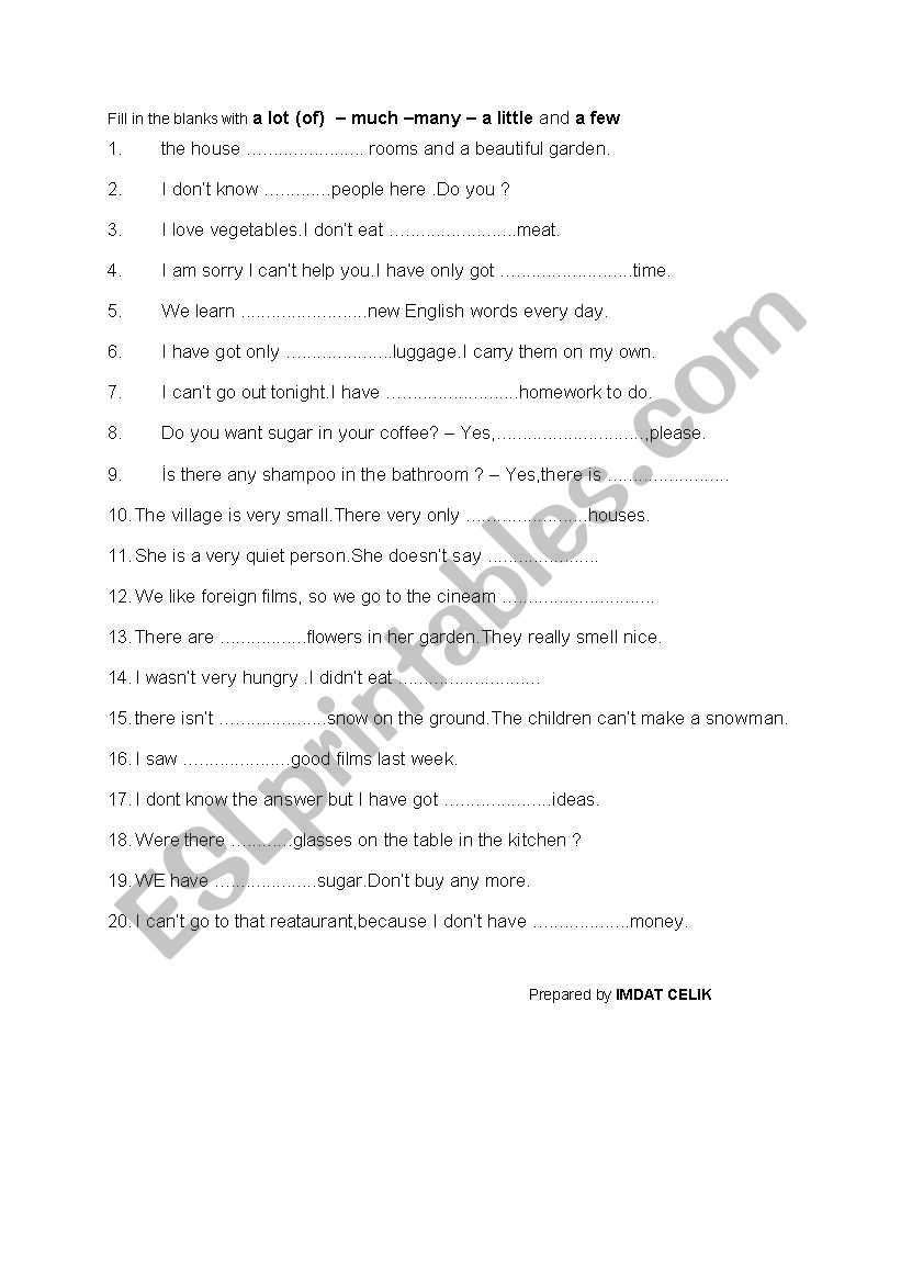 quantifiers worksheet