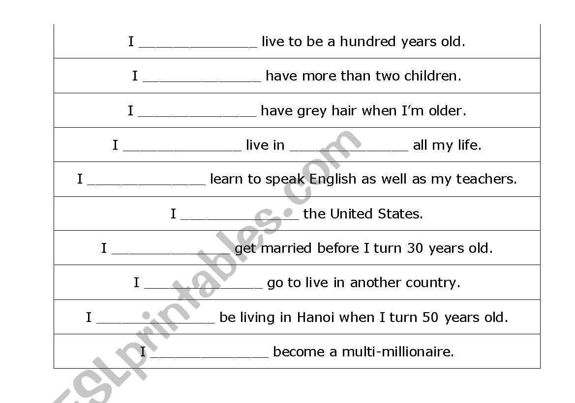 Modals: Survey worksheet