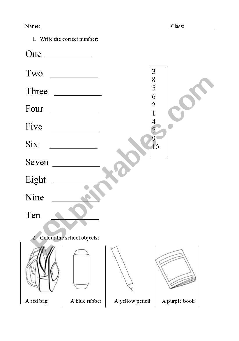 English Test First Term (easy)