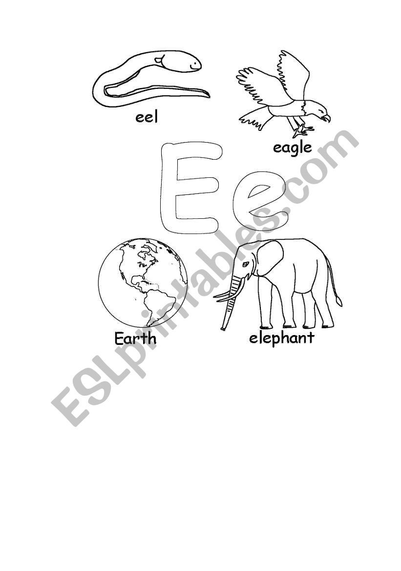 Ee letter worksheet