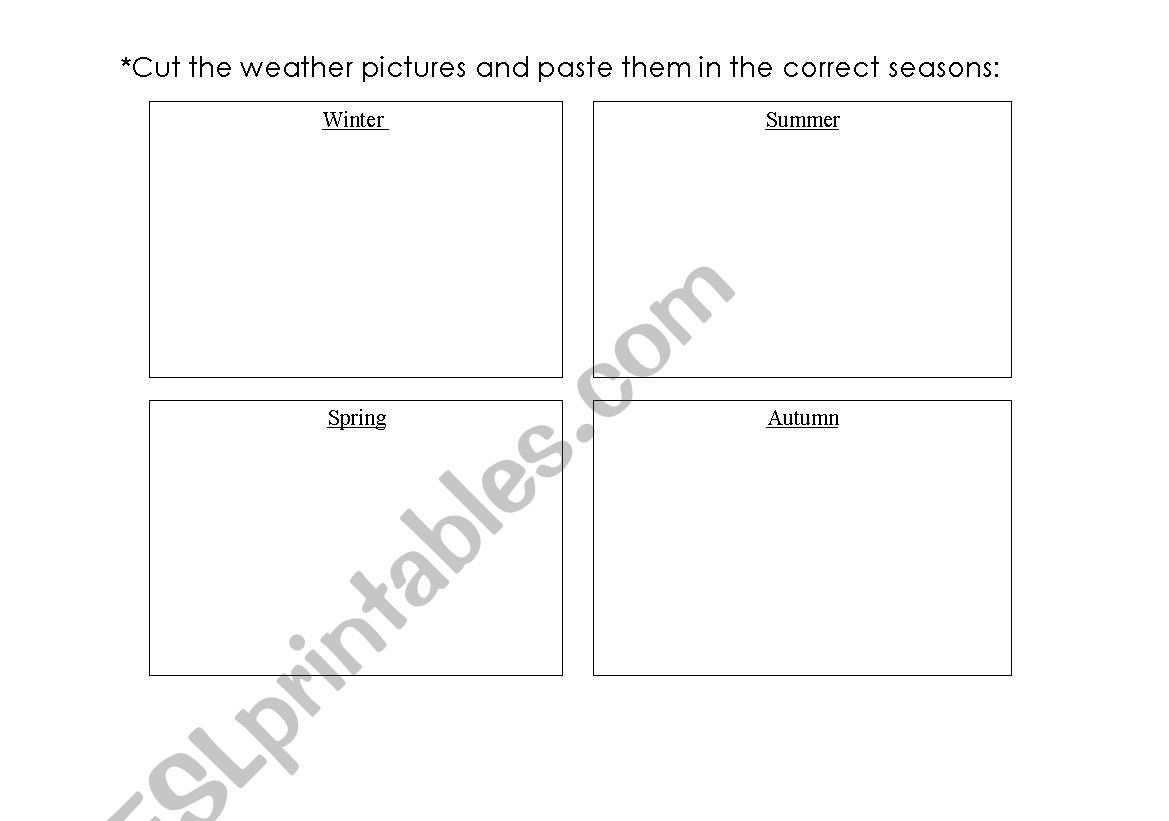 English worksheets: Weather