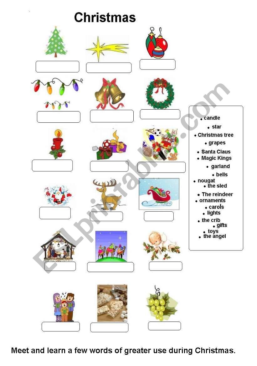 christmas worksheet