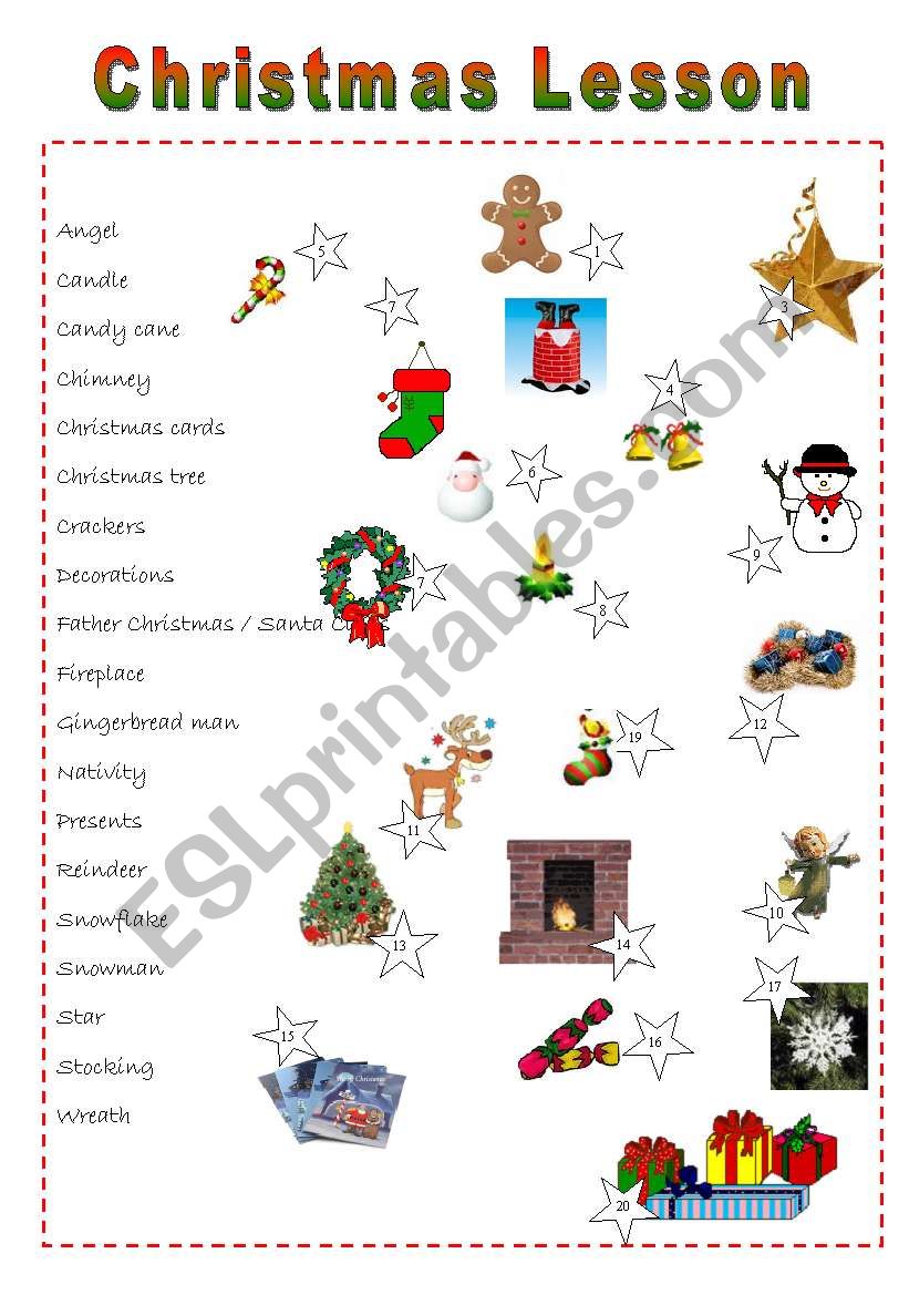 A Christmas Lesson ESL Worksheet By Celine1