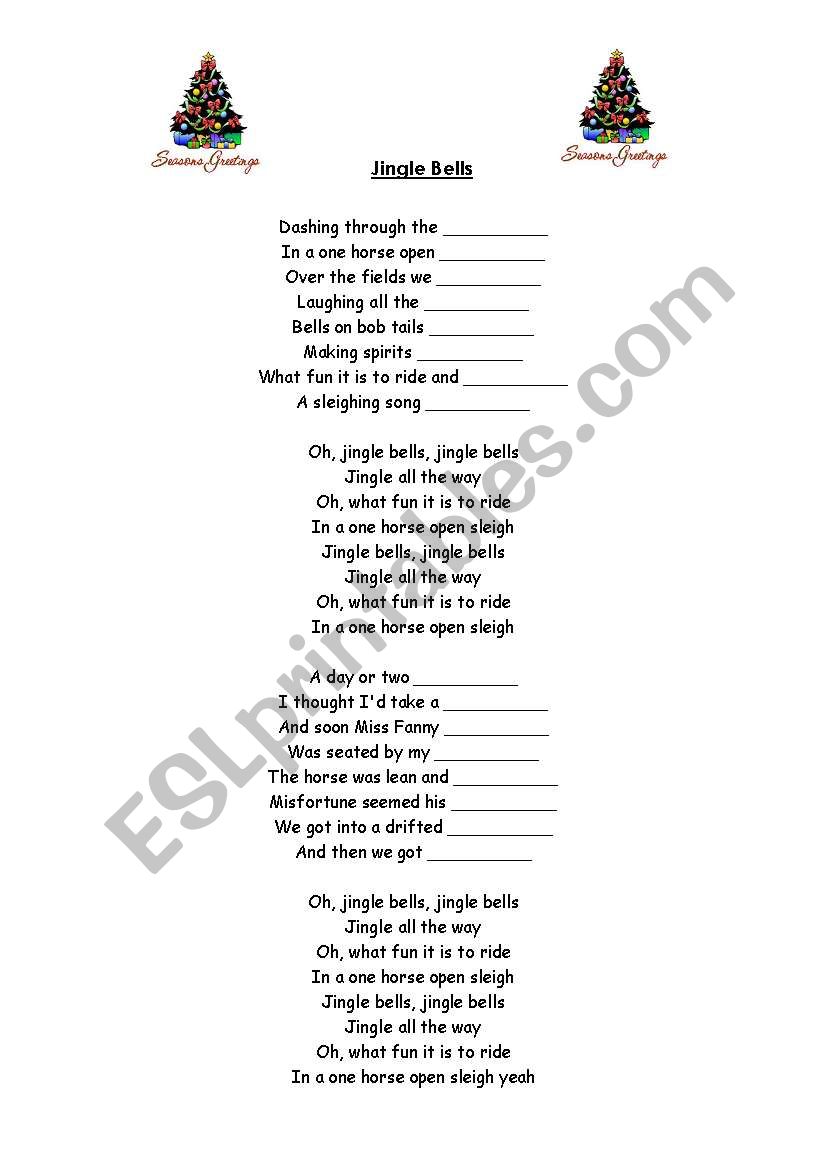 Jingle Bells worksheet