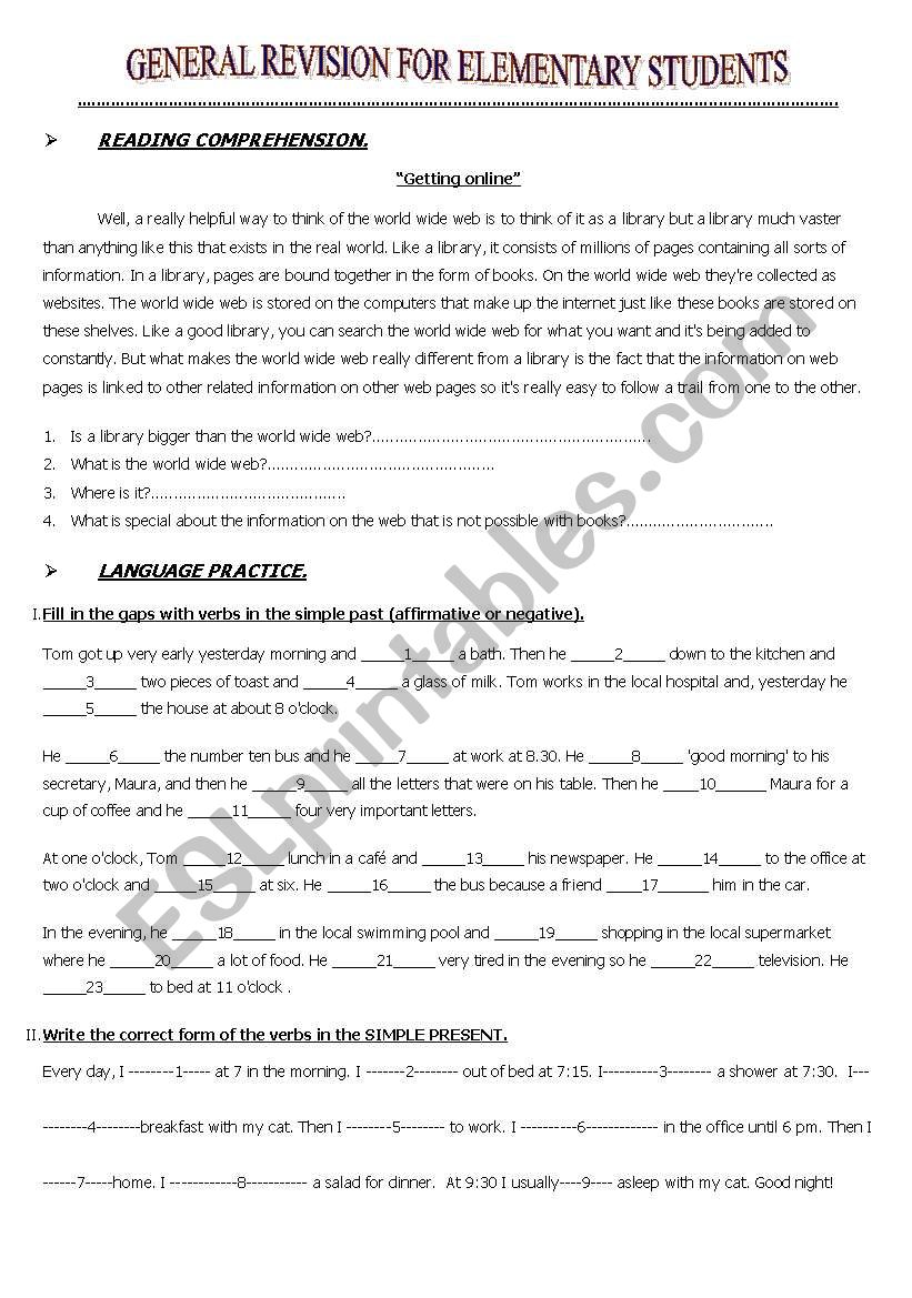 all tenses worksheet