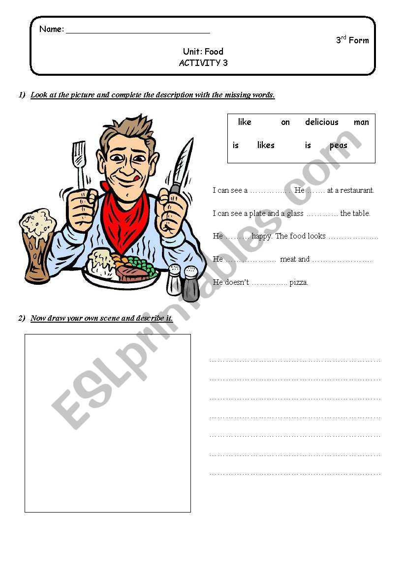 Food Part 3 worksheet