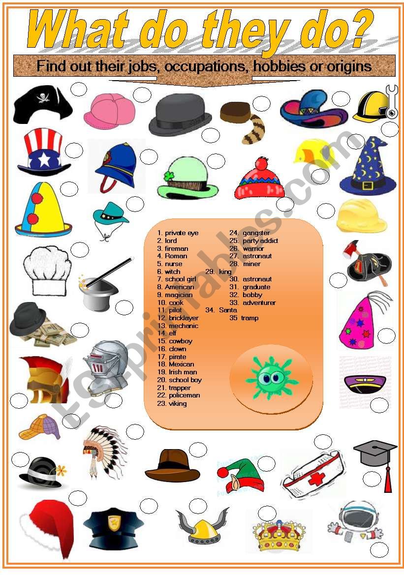 JOBS and OCCUPATIONS - ESL worksheet by pilarmham