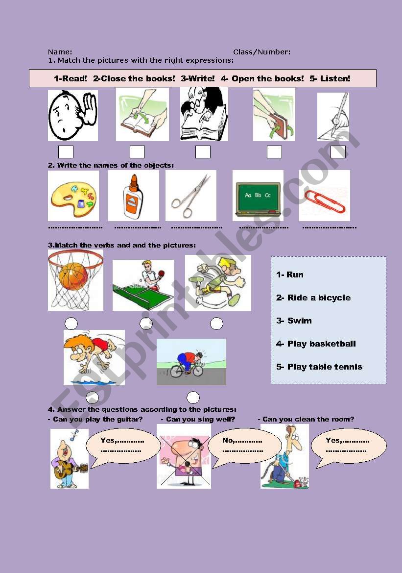 quiz worksheet