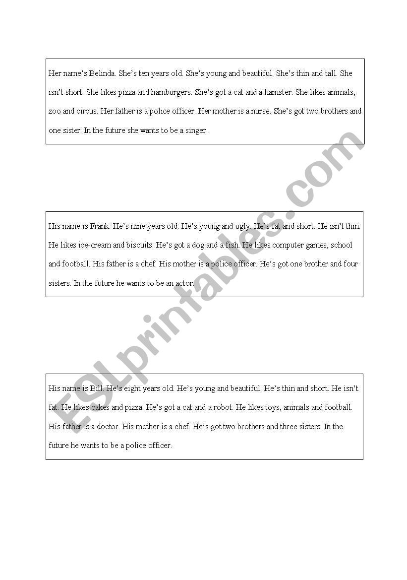 dictation worksheet