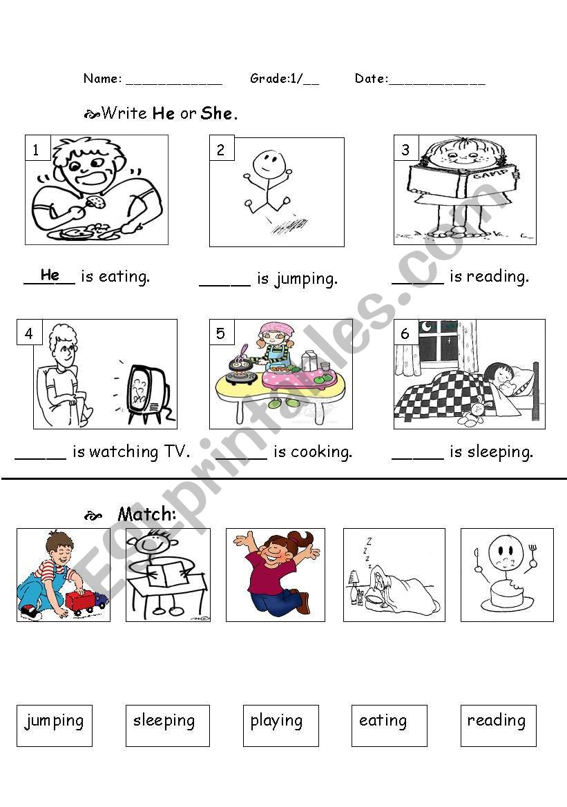 pronouns worksheet