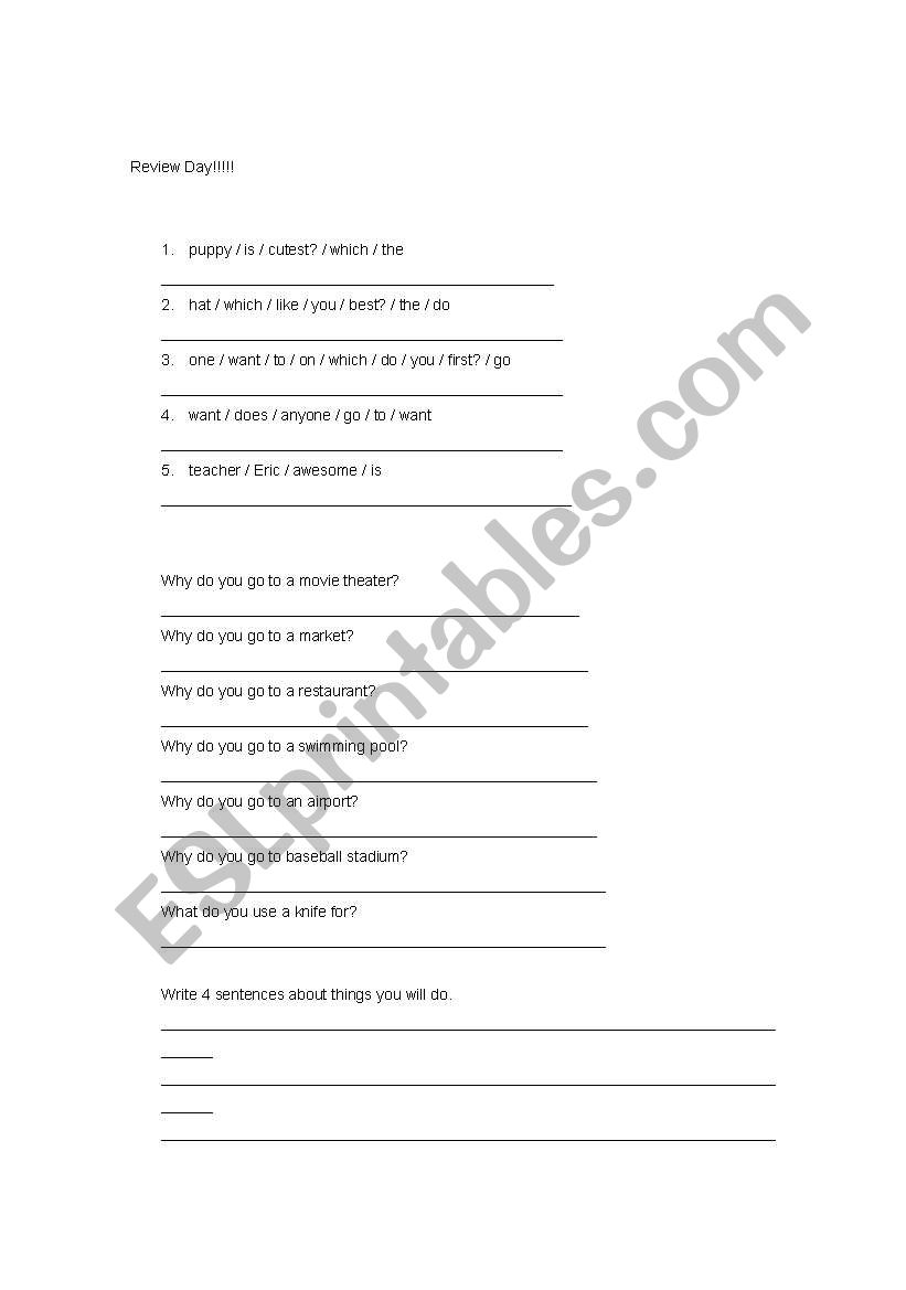 review worksheet