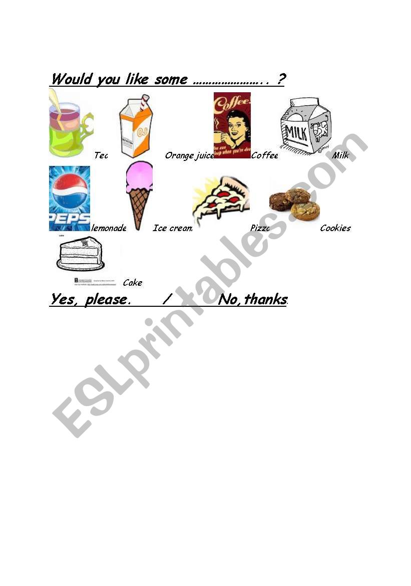 Would you like some? worksheet