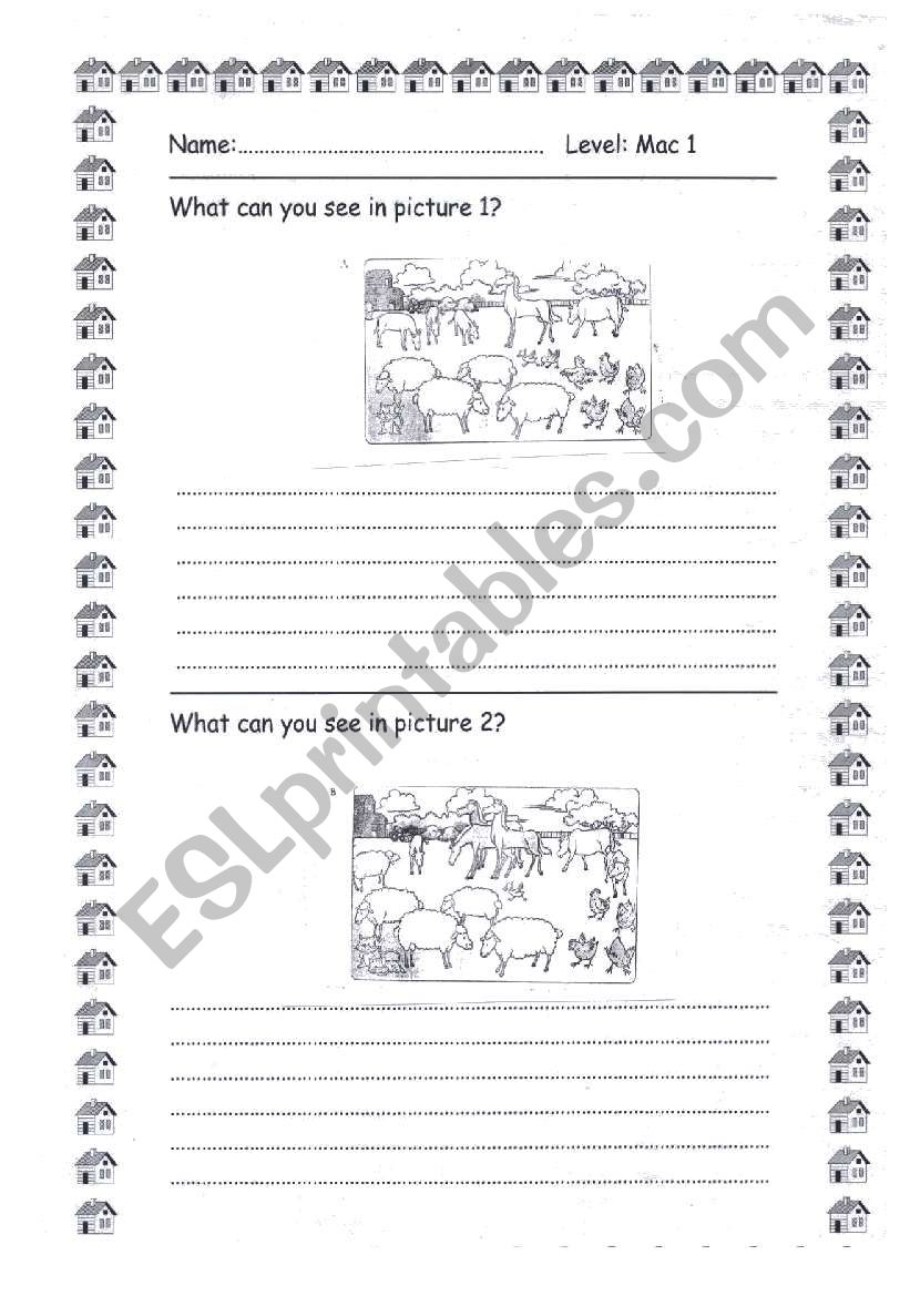 what can you see worksheet