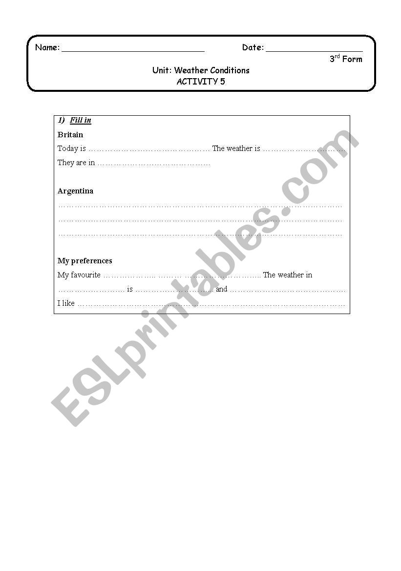 Weather Part 4 worksheet