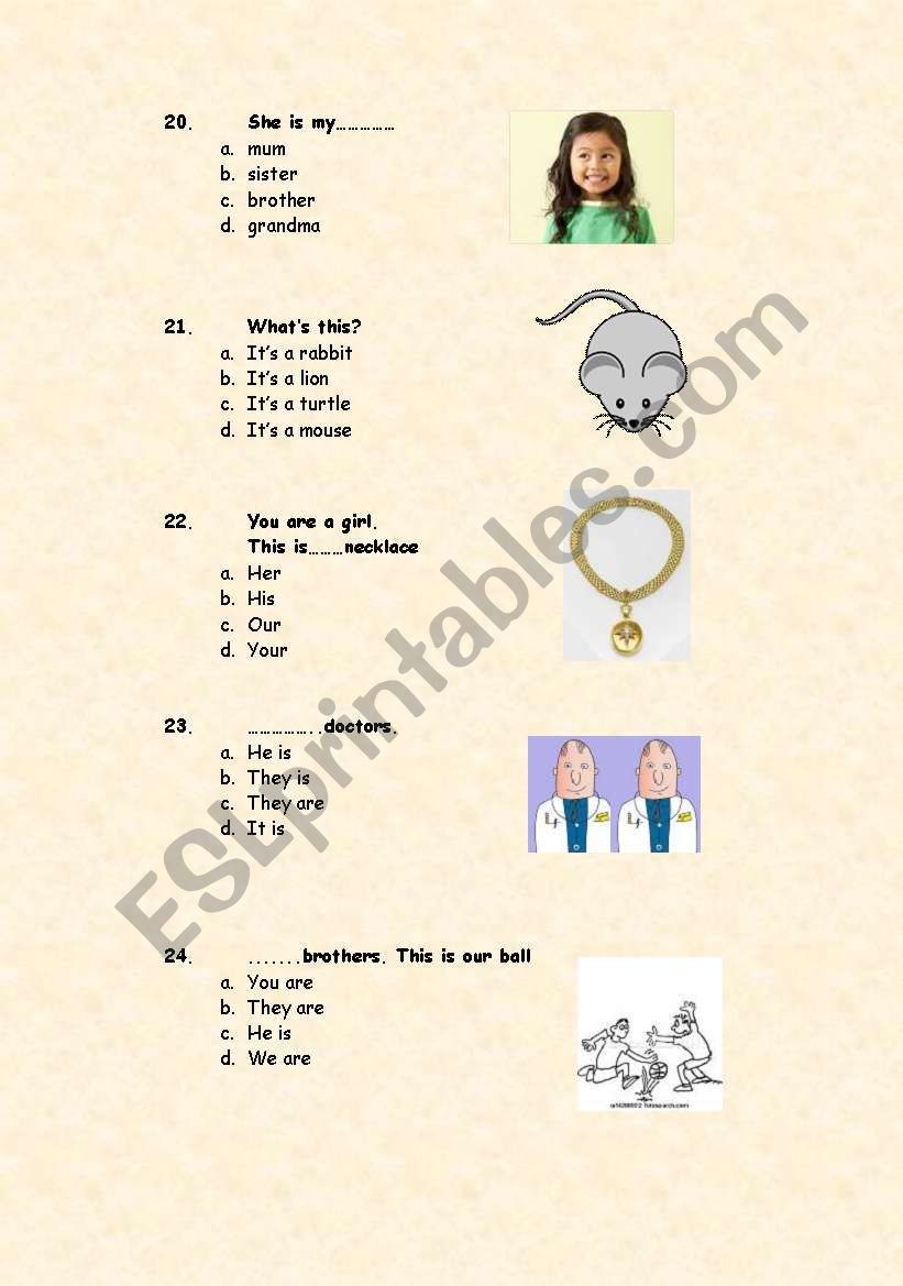 Grammar and vocabulary revision (part 2) junior 