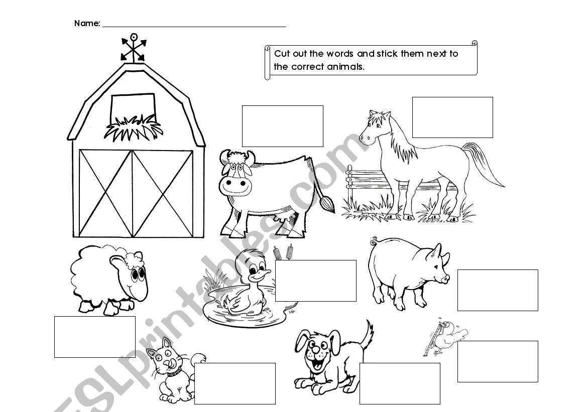 Farm Animals ESL Worksheet By GeorginaSZ