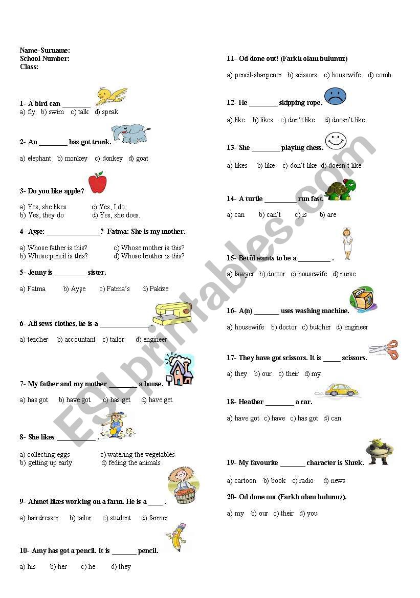can-cant worksheet