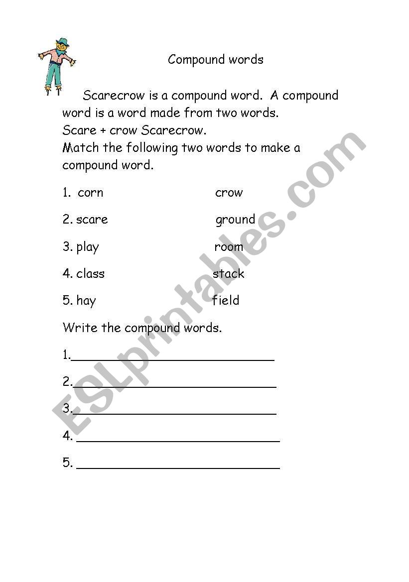 compound word worksheet