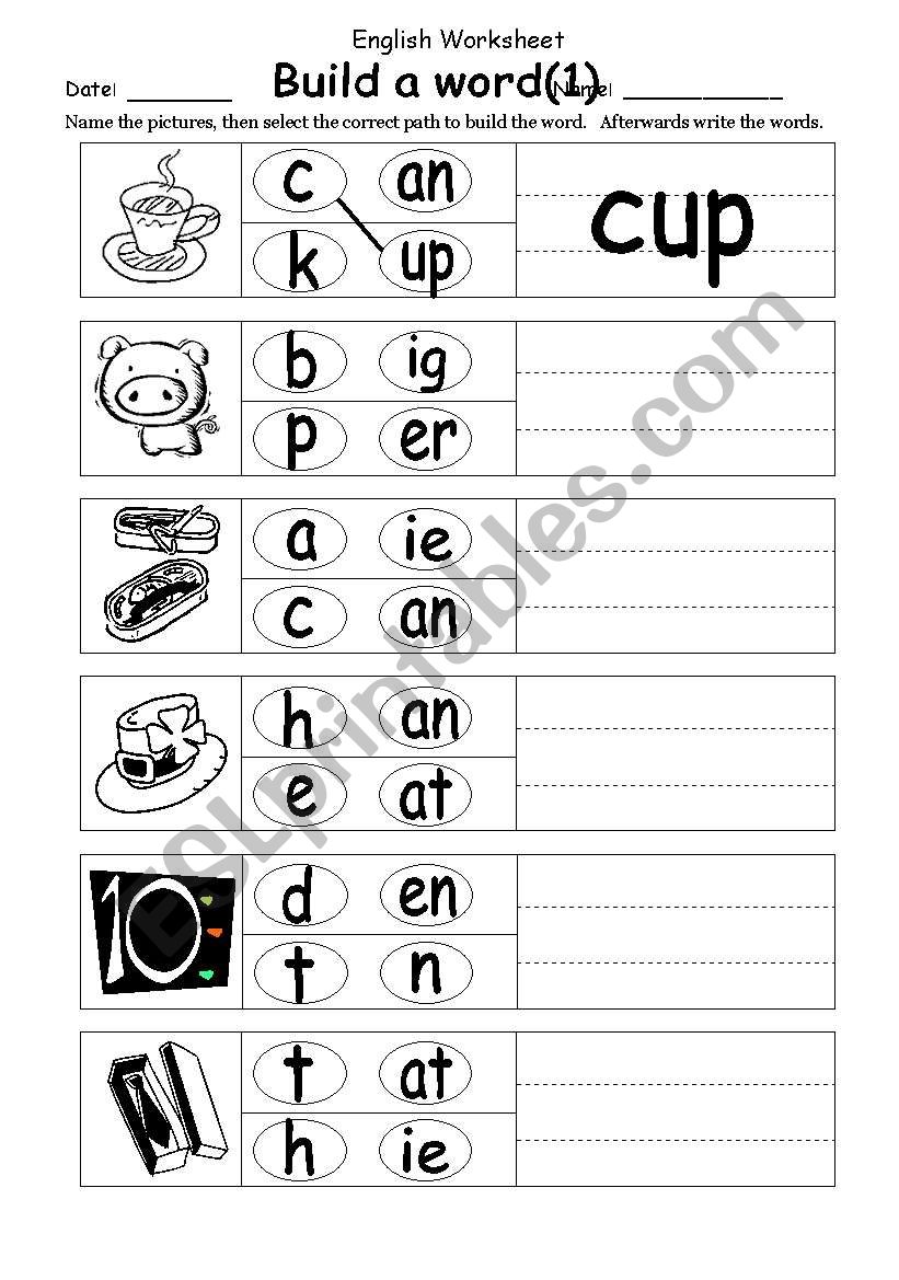 Build A Word ESL Worksheet By Janic0213