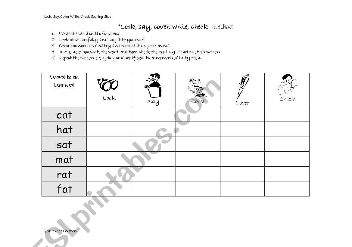 at-spelling worksheet