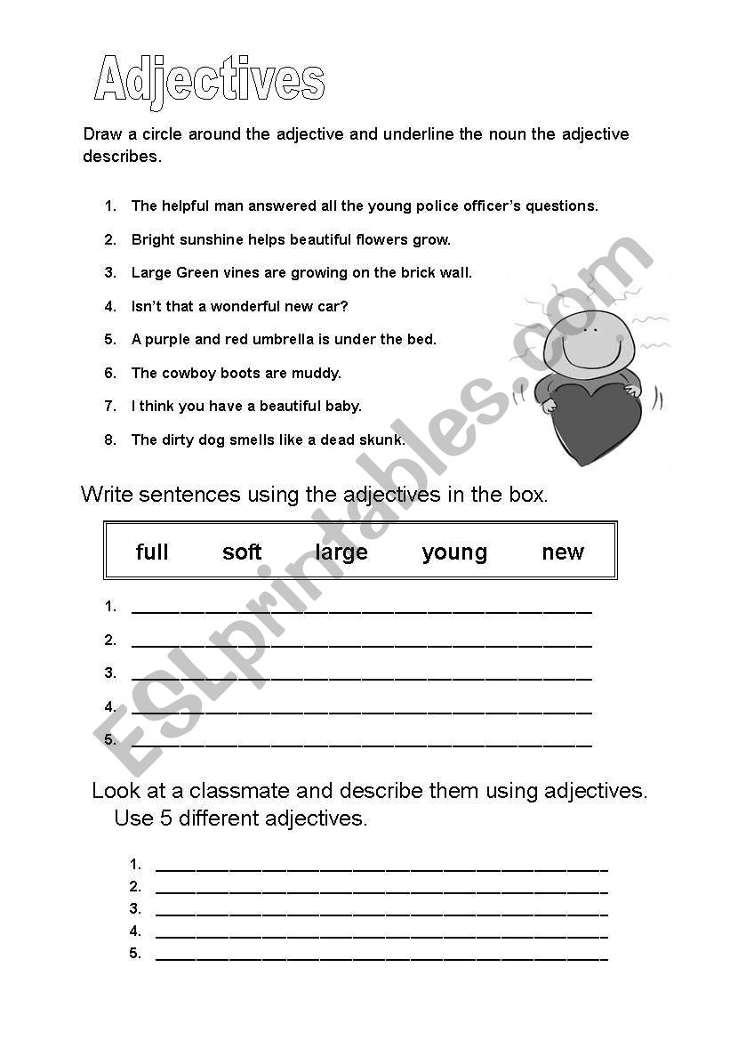 adjectives worksheet