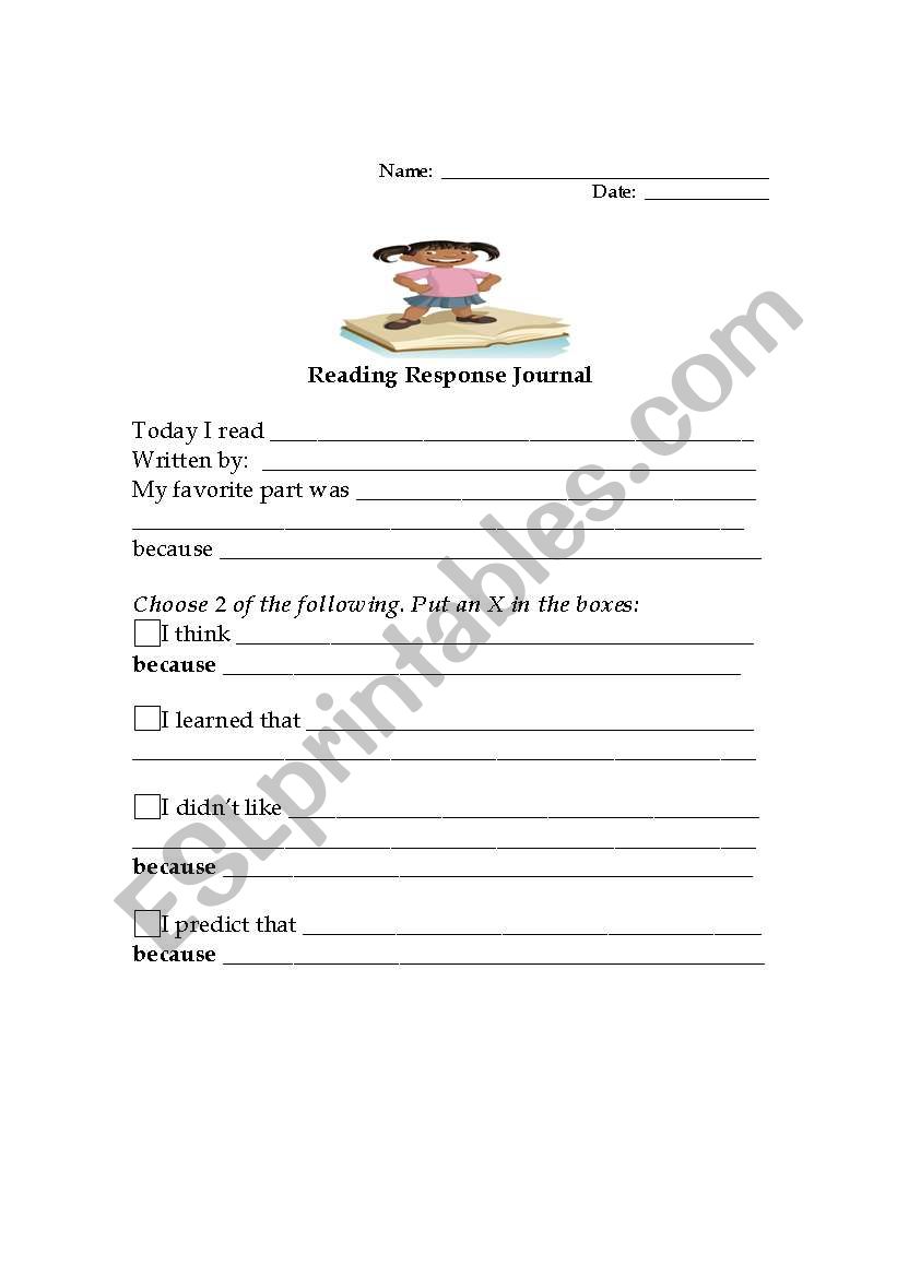 Reading Response Journal Level 2