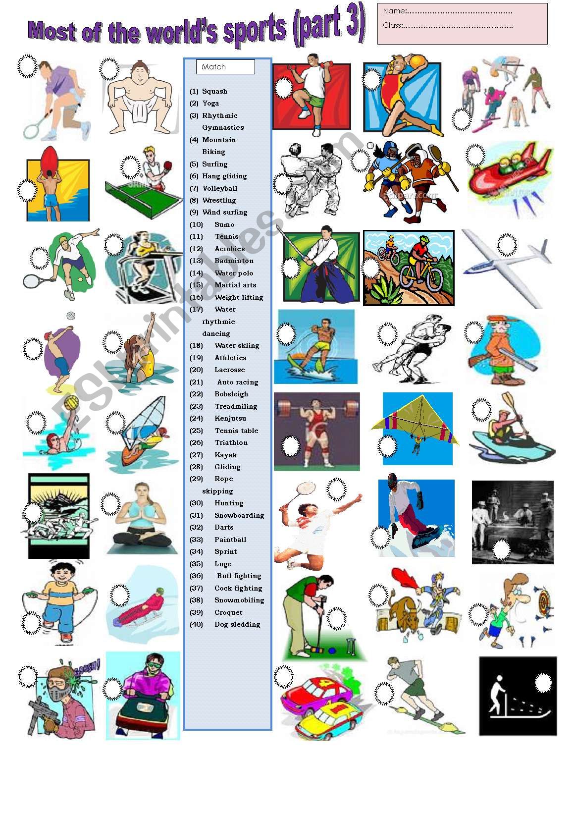 Most Of The World´s Sports (3) - Esl Worksheet By Tareq